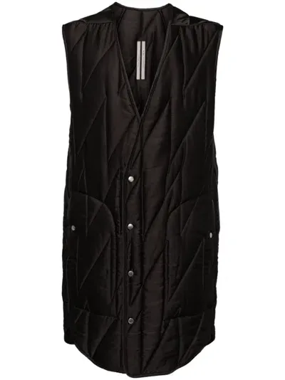 Rick Owens Liner Waistcoats In Grey