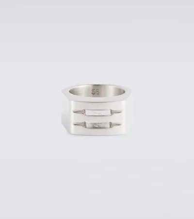 Rick Owens Logo Ring In Silver