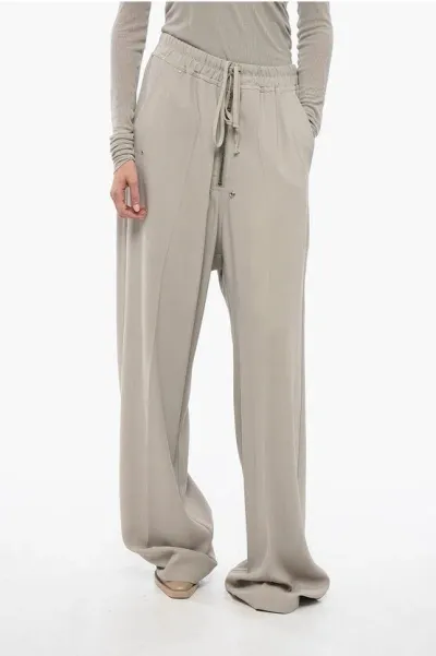 Rick Owens Luxor Fron Zipped Detail Geth Palazzo Pants In Gray