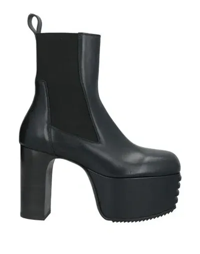 Rick Owens Minimal Grill Plateau-stiefel 195mm In Black