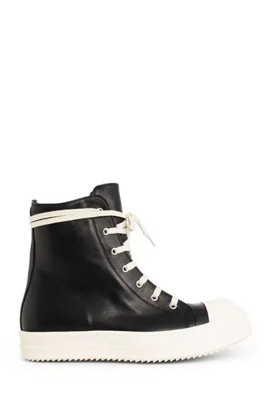 Rick Owens High Sneaker In Black