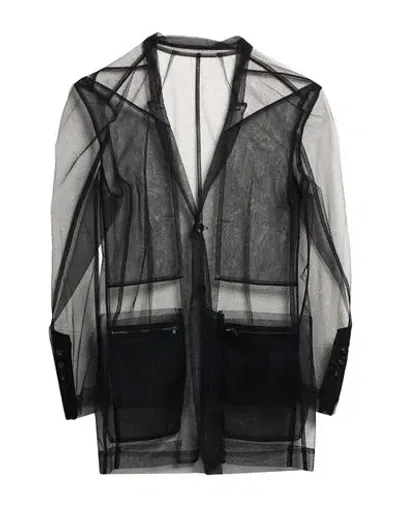 Rick Owens Sheer Buttoned Shirt In Black