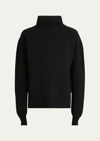 Rick Owens Black Porterville Rib Turtleneck