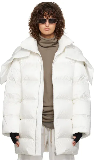 Rick Owens X Moncler Down-filled Cyclopic Puffer Coat In 41 Milk