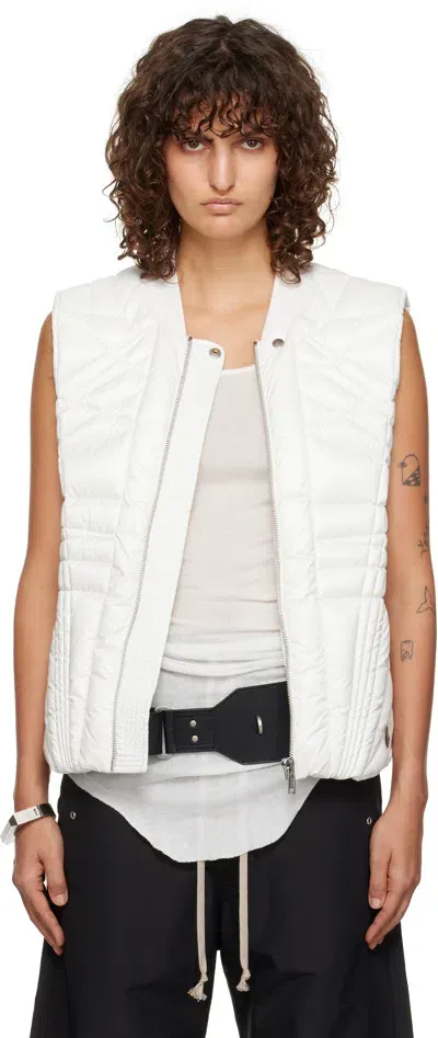 Rick Owens Moncler +  Off-white Megapenta Flight Vest In 41 Milk