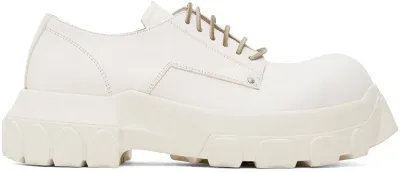 Rick Owens Off-white Bozo Tractor Derbys In 111 Milk/milk