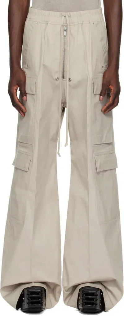 Rick Owens Off-white Cargobelas Cargo Pants In Grey