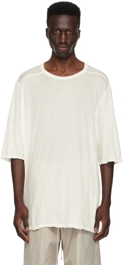 Rick Owens Off-white Crewneck T-shirt In 11 Milk