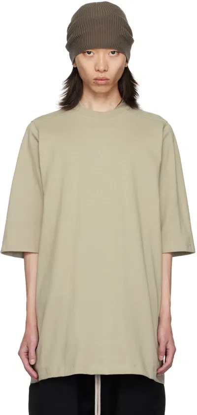 Rick Owens Off-white Porterville Jumbo T-shirt In 08 Pearl