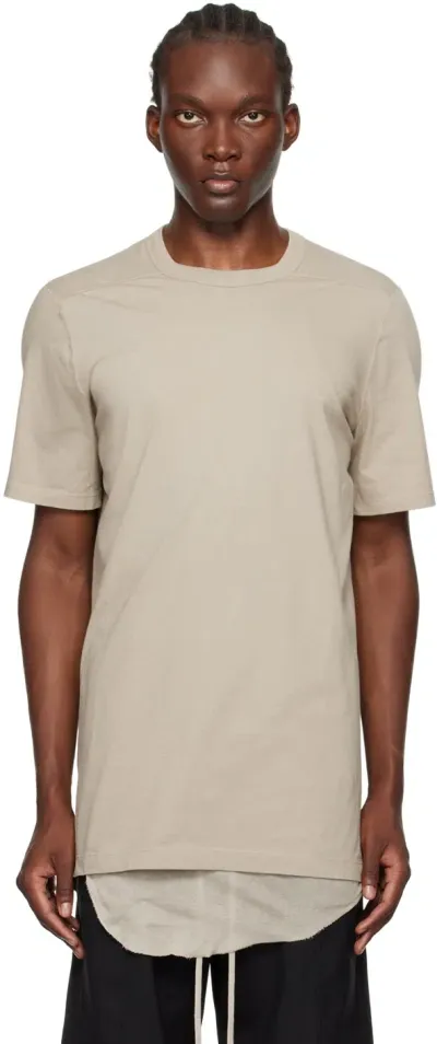 Rick Owens Off-white Porterville Level T-shirt In 08 Pearl