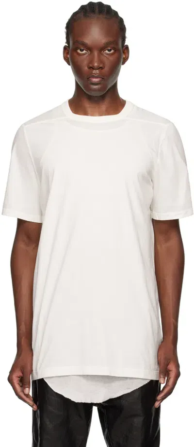 Rick Owens Off-white Porterville Level T-shirt In 11 Milk