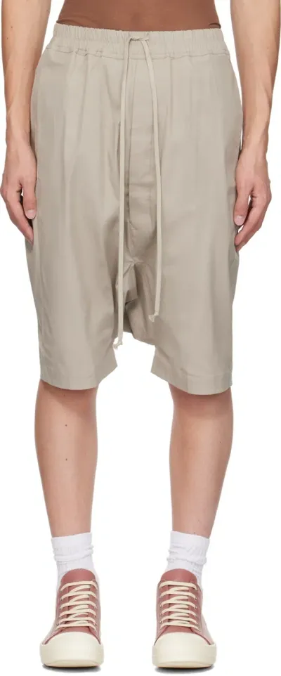 Rick Owens Off-white Porterville Rick's Pods Shorts In 08 Pearl