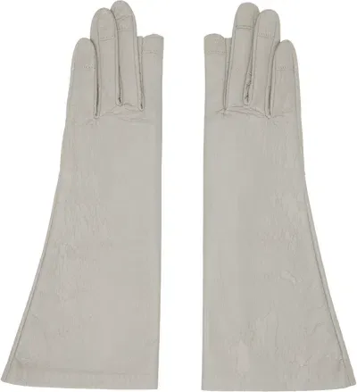 Rick Owens Off-white Porterville Short Gloves In 08 Pearl