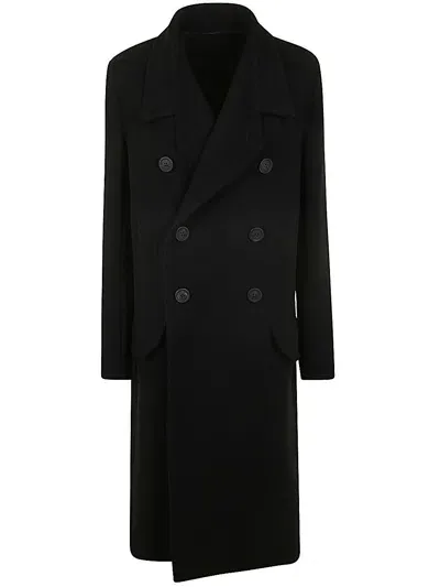 Rick Owens Officer Coat In Black