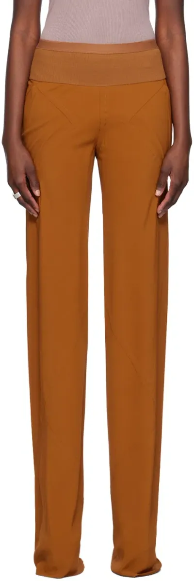 Rick Owens Orange Bias Lounge Pants In 53 Clay