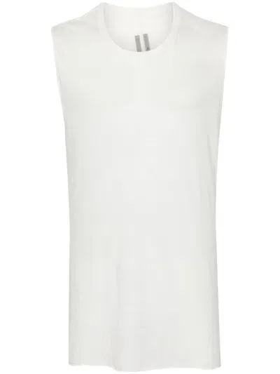 Rick Owens Organic Cotton Tank Top In 白色