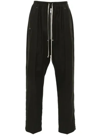 Rick Owens Organic Cotton Trousers In Green