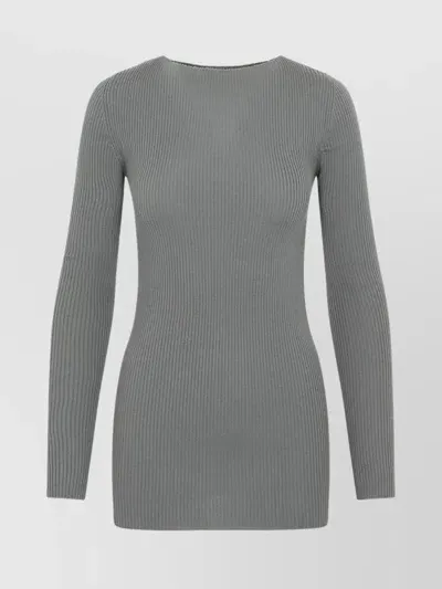 Rick Owens Oval Cut-out Cashmere Sweater In Green