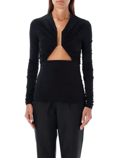 Rick Owens Prong Top In Black