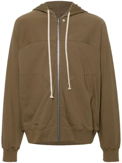 Rick Owens Windbreaker Jersey Hoodie In Brown