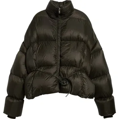 Rick Owens Sail Duvet Belted Down Puffer Jacket In 09 Black