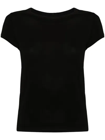 Rick Owens Level Crop T-shirt In Black