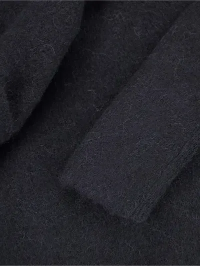 Rick Owens Shroud High Neck Sweater In Black