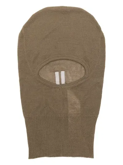 Rick Owens Skull Balaclava In Green