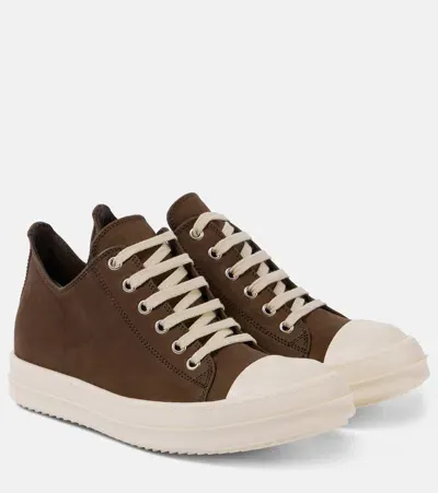 Rick Owens Sneaks Low Leather Sneakers In Brown