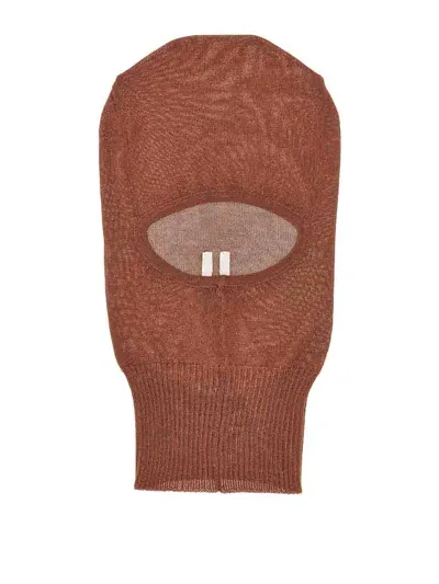 Rick Owens Balaclava Skull In Brown