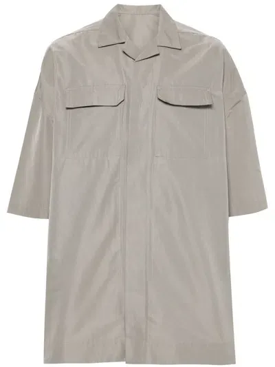 Rick Owens Strap-detail Shirt In Gray