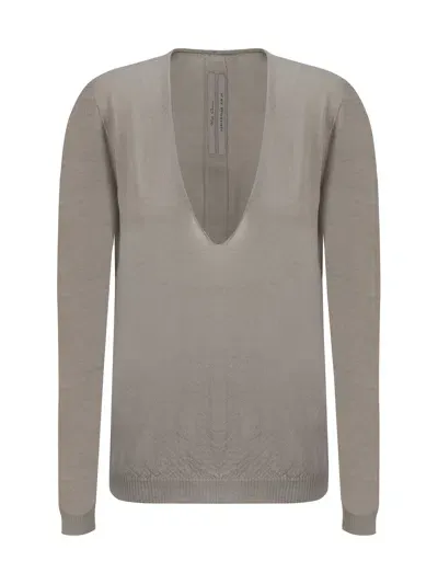 Rick Owens Fine-knit Top In Pearl