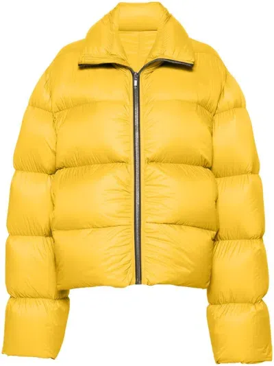 Rick Owens Turtle Jacket In Yellow