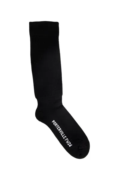 Rick Owens Unisex Black Socks