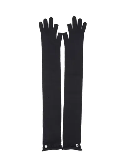 Rick Owens 'sphinx' Virgin Wool Gloves In Black  