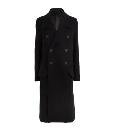 Rick Owens Virgin Wool Porterville Officer Coat In Black