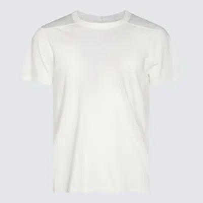 Rick Owens White Cotton T-shirt In Milk