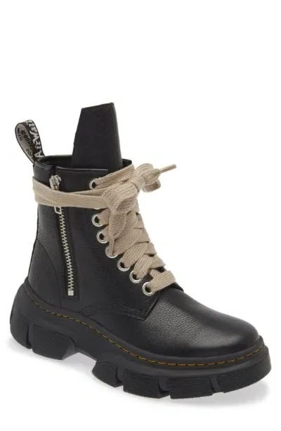 Rick Owens 1460 Dmxl Megalace Platform Boots Men In Black Milk