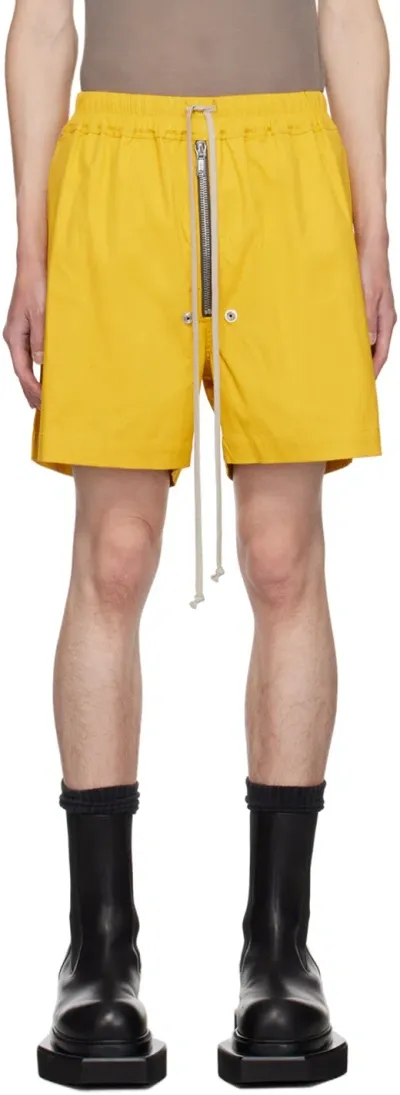 Rick Owens Yellow Porterville Bela Boxers Shorts In 12 Lemon