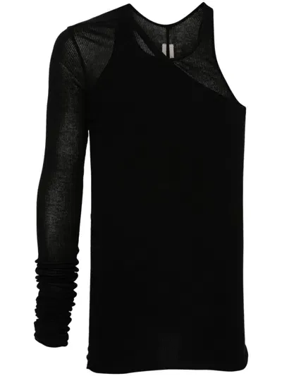 Rick Owens Ziggy Banana Tank Top In Black