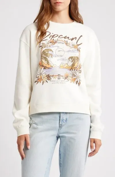 Rip Curl Cosmic Sky Graphic Sweatshirt In Bone