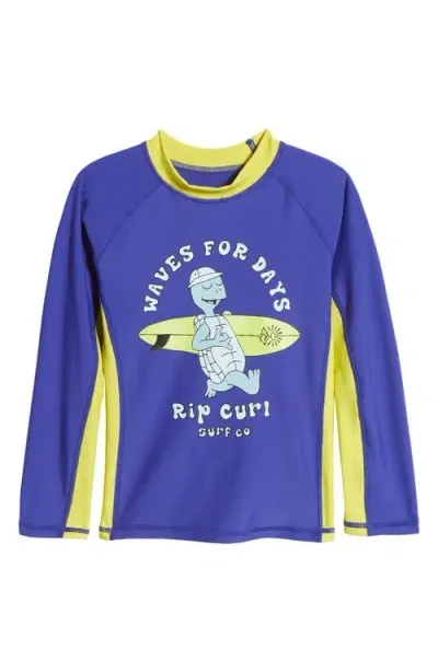 Rip Curl Kids' Tube Turtle Uv Long Sleeve Performance Rashguard In Wild Berry