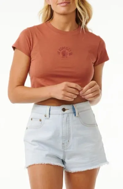 Rip Curl Soleil Baby Tee In Dark Rust