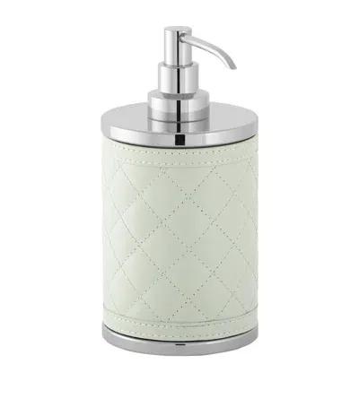 Riviere Leather Alghero Diamonds Soap Dispenser In Green