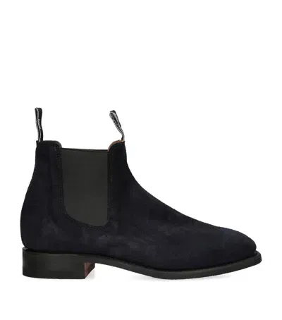 Rm Williams R. M Williams Suede Ankle Boots In Navy