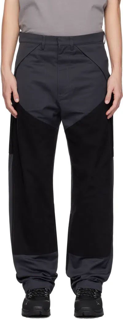 Roa Gray Klopman Technical Cargo Pants In Charcoal