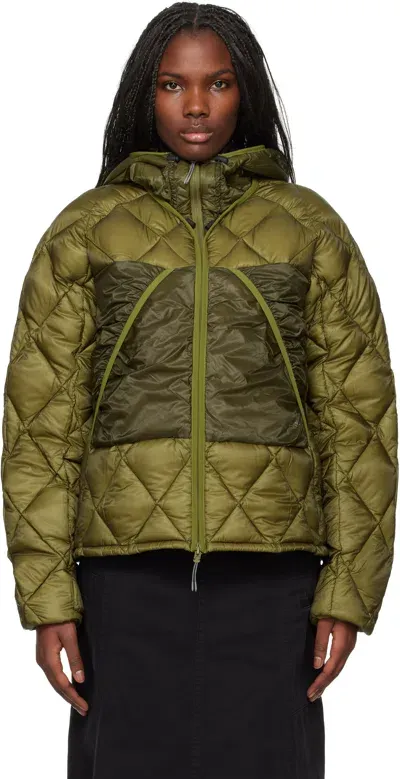 Roa Quilted Zip In Green