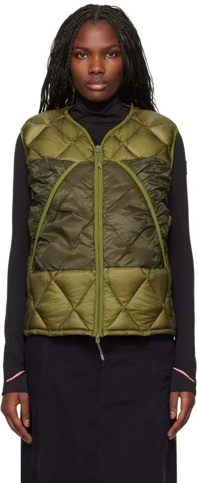 Roa Khaki Light Down Vest In Grn0023 Olive Branch