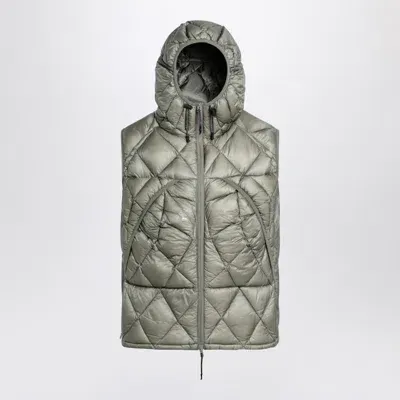 Roa Padded Hooded Waistcoat In Grey