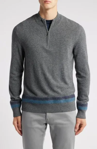 Robert Barakett Rockingham Half Zip Sweater In Grey